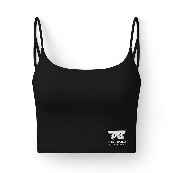 Luxe Strappy Crop Bra — Black Everyday Comfort & Light Support