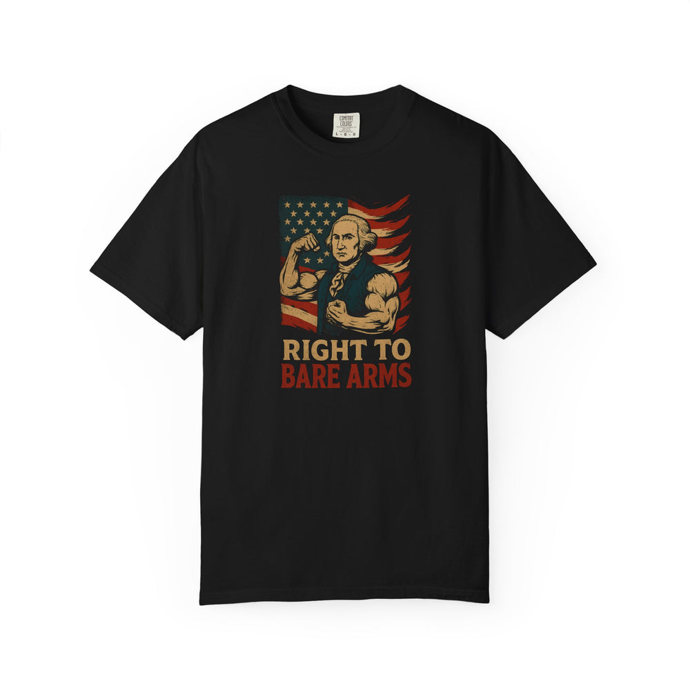 Right to Bare Arms T-Shirt — Patriotic George Washington Funny Muscle Tee