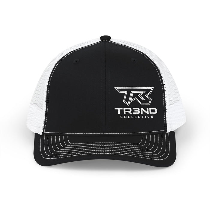 TR3ND Collective Logo Snapback Trucker Cap — Retro Mesh Baseball Hat