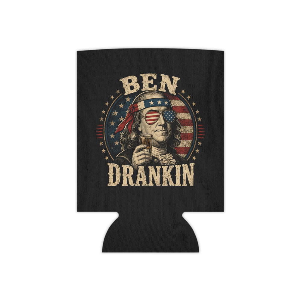 Can Cooler — “Ben Drankin” Patriotic Benjamin Franklin Beer Koozie