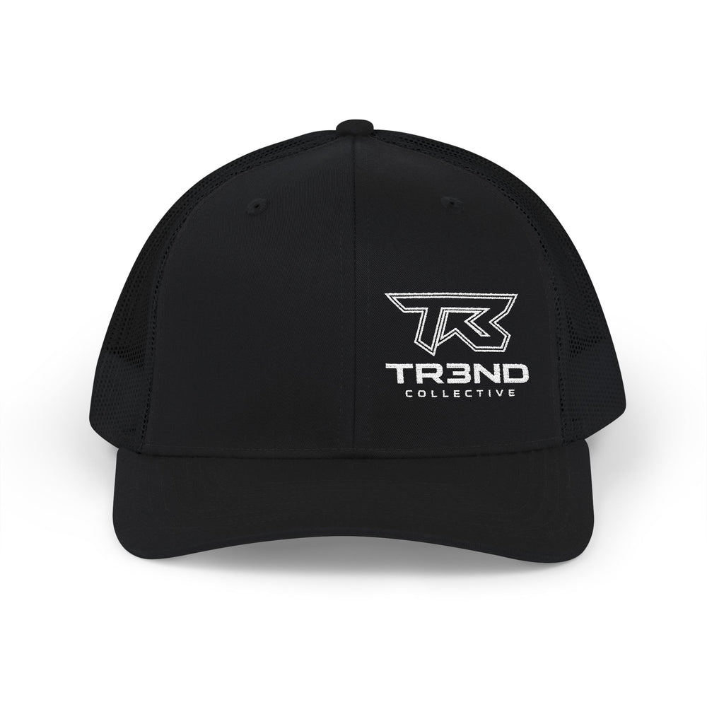 TR3ND Collective Logo Snapback Trucker Cap — Retro Mesh Baseball Hat